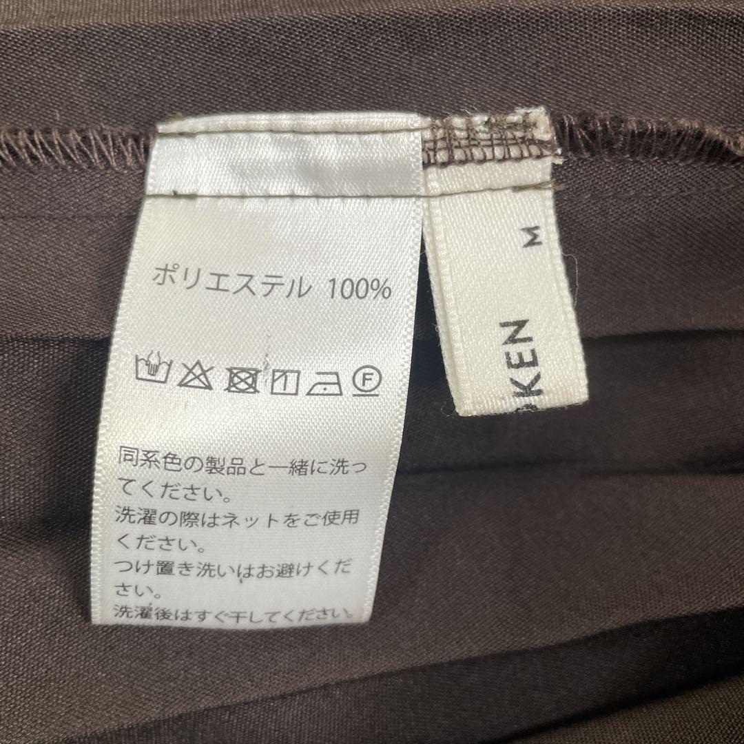 【美品✨】UNSPOKEN アンスポクン ワンピース 茶 プリーツワンピース