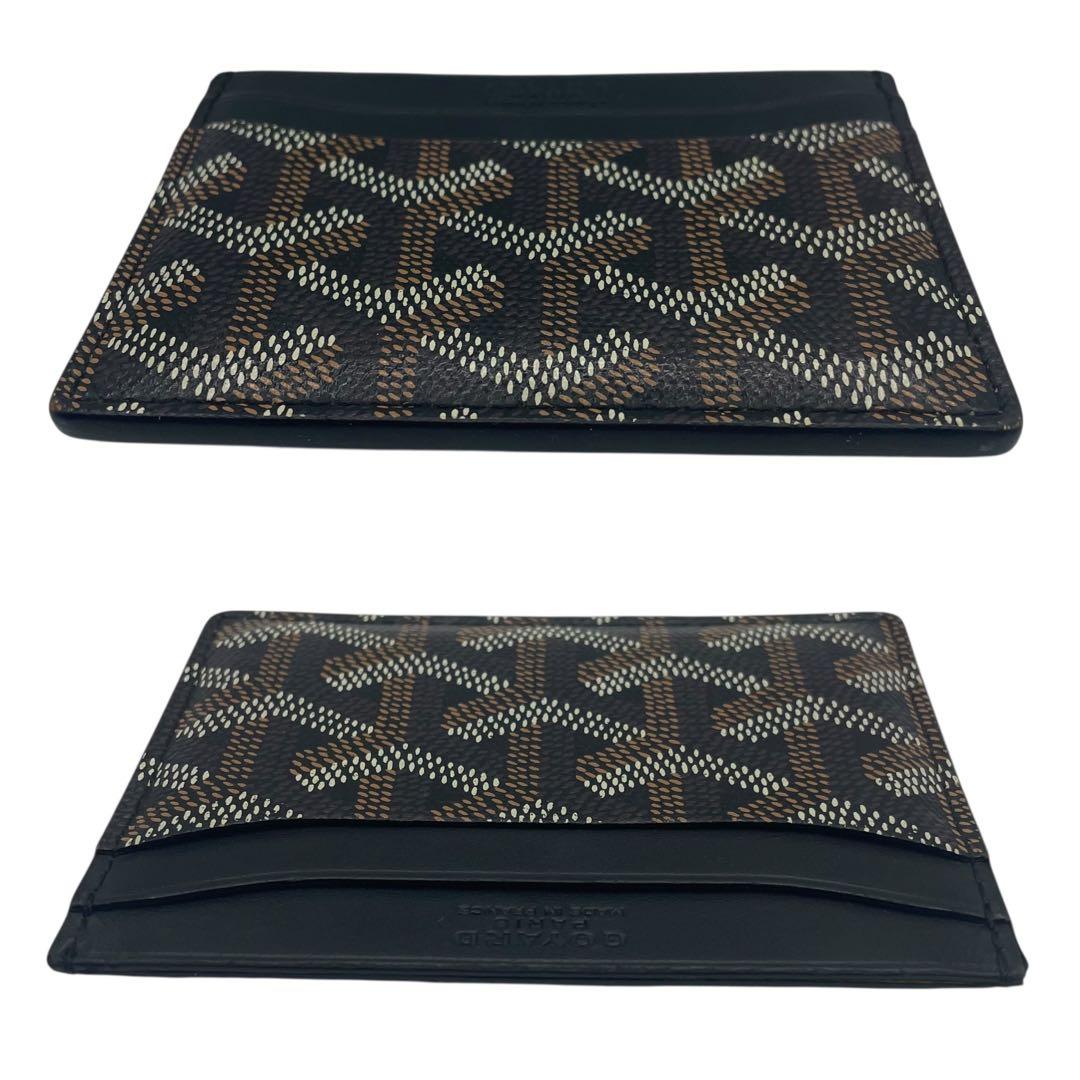 極美品　ゴヤール　サンシュルピス　カードケース　レザー　黒