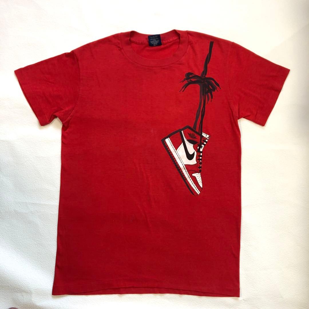 NIKE 80s 紺タグ ヴィンテージ ジョーダン 肩掛け Tシャツ AJ1