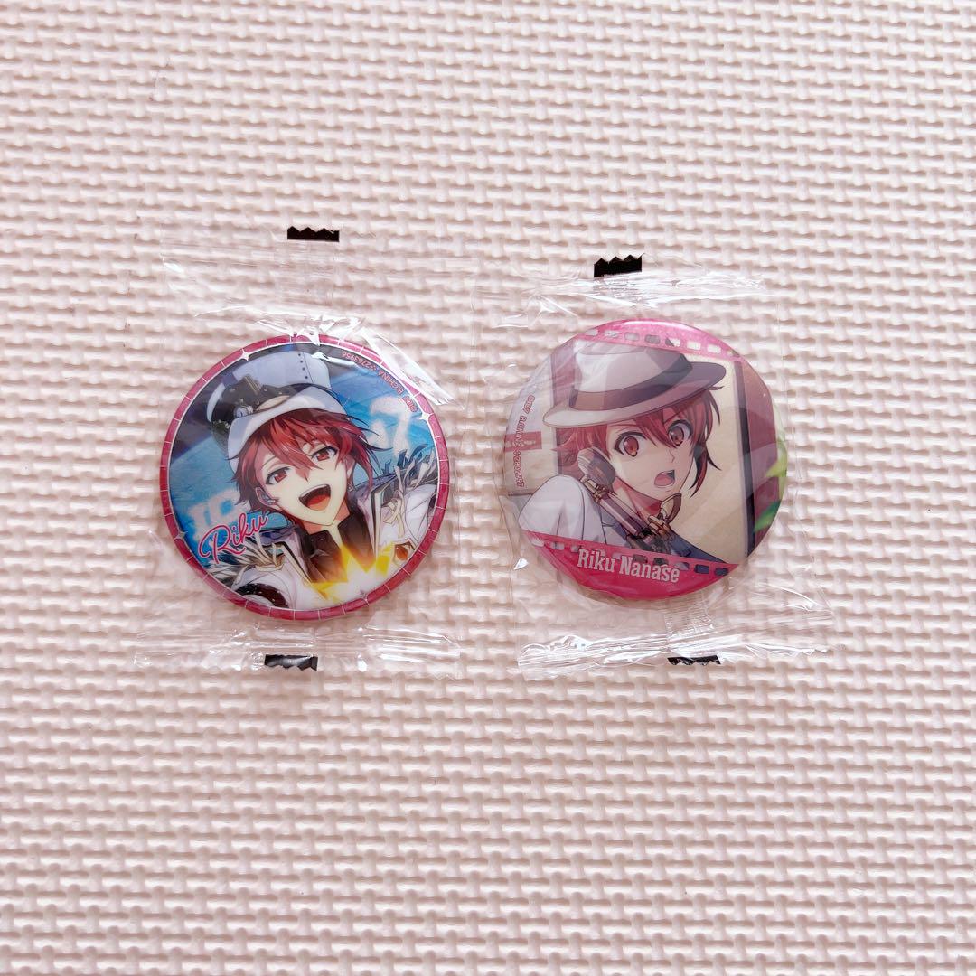 アイドリッシュセブン　七瀬陸　きゃらびにストラップ　Tシャツスタイル缶バッジ 劇場版アイドリッシュセブン 七瀬陸 缶バッジ タワーレコード