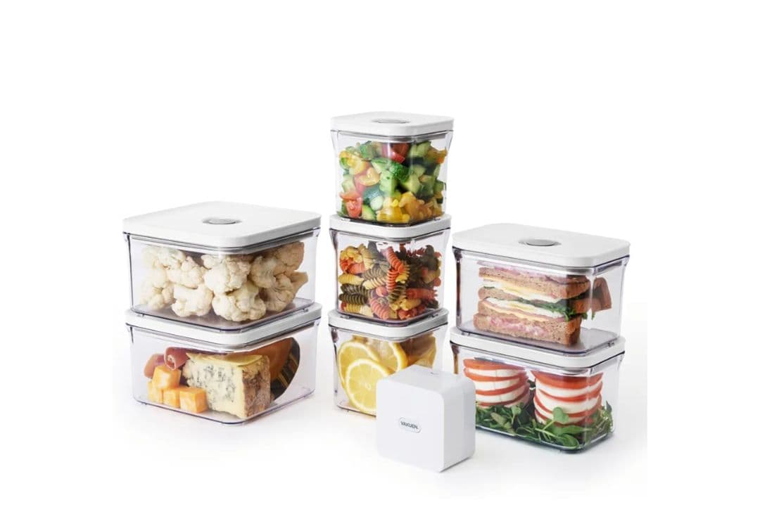 VAKUEN プレミアム真空保存容器&全自動食品シーラー機 ショート8点セット