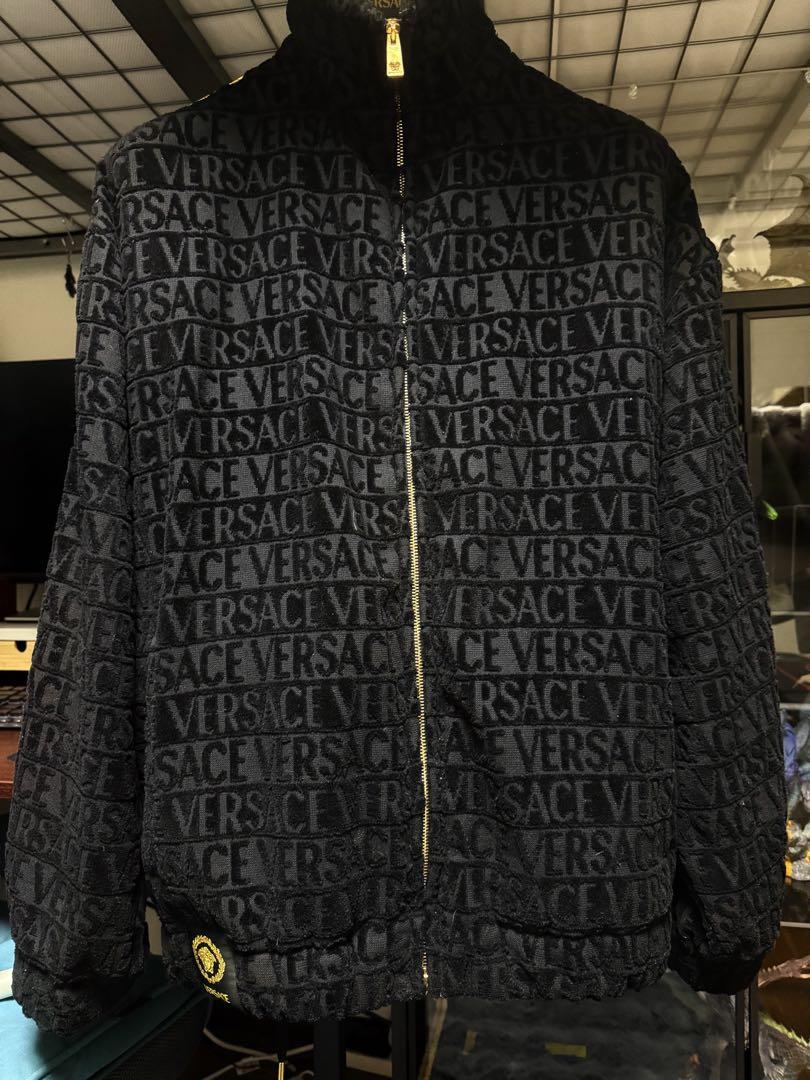 VERSACE ブラック ジップアップ カーディガン Sサイズ