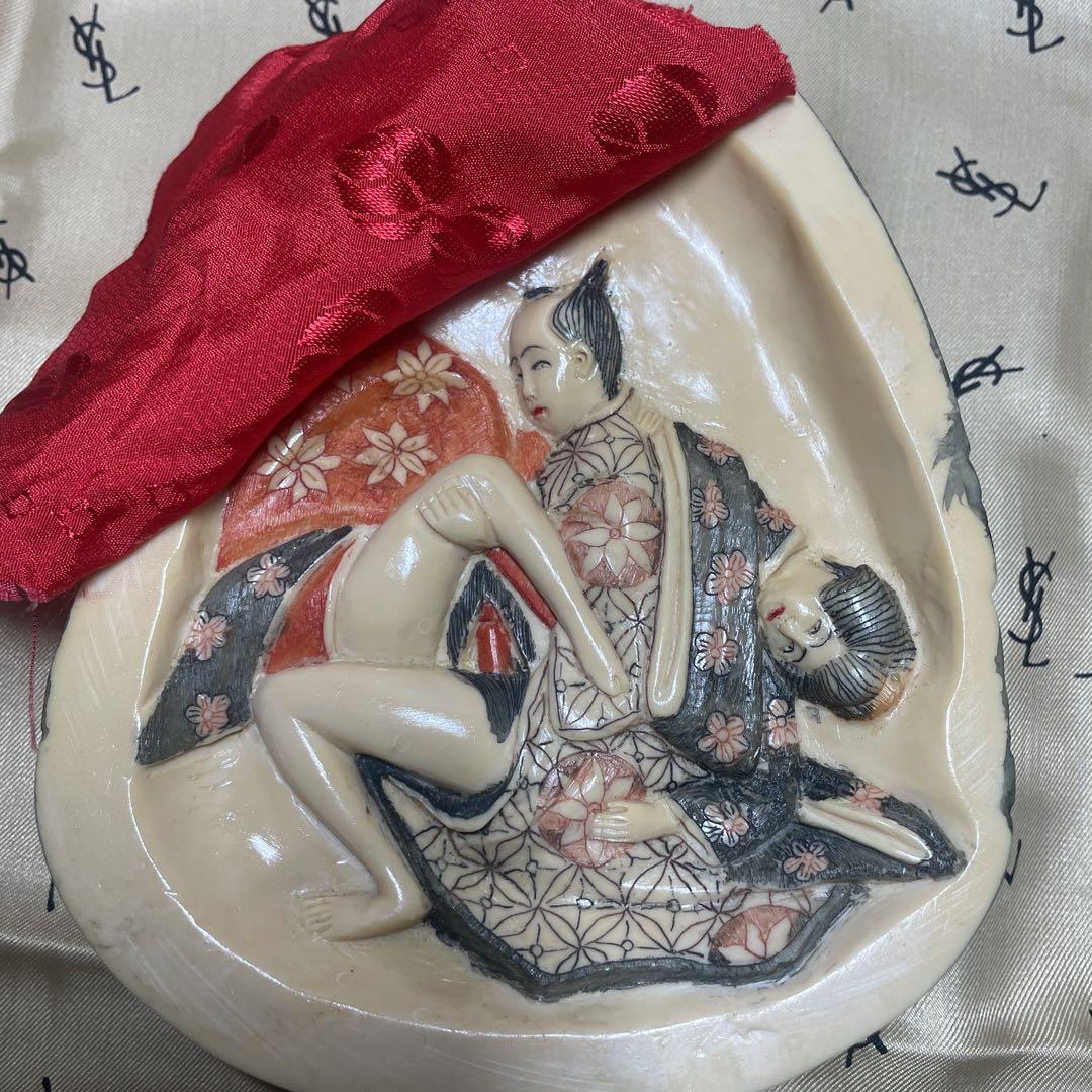 444 時代珍品 お福人形 裏面春画 お多福