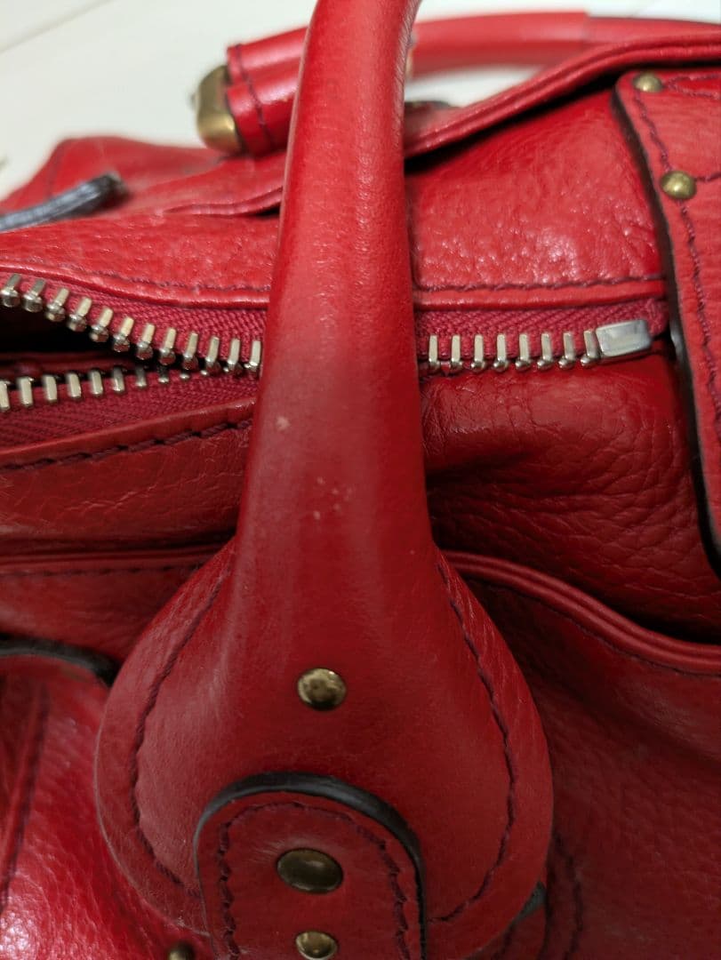 (美品) Chloé クロエPaddington パディントン RED 保証書付 (美品) Chloé クロエPaddington パディントン RED 保証書付