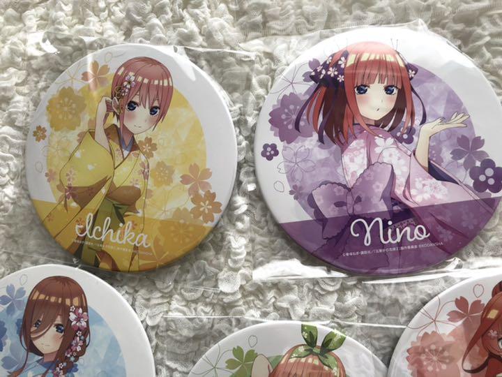五等分の花嫁 桜和装 BIG缶バッジ5個セット 一花 二