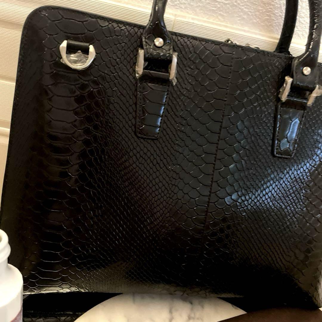 【4万円】BOSTANTEN 牛革ビジネスバッグ ブラック