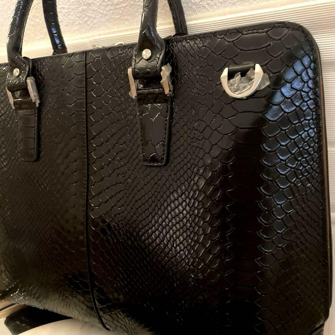 【4万円】BOSTANTEN 牛革ビジネスバッグ ブラック