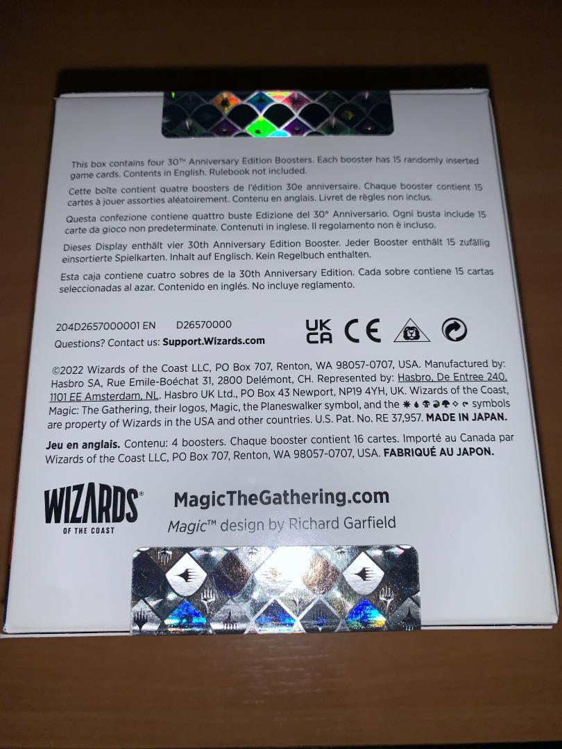MTG 30th anniversary edition 未開封　30周年 MTG】30周年記念パックが数量限定で日本からでも買える！楽天