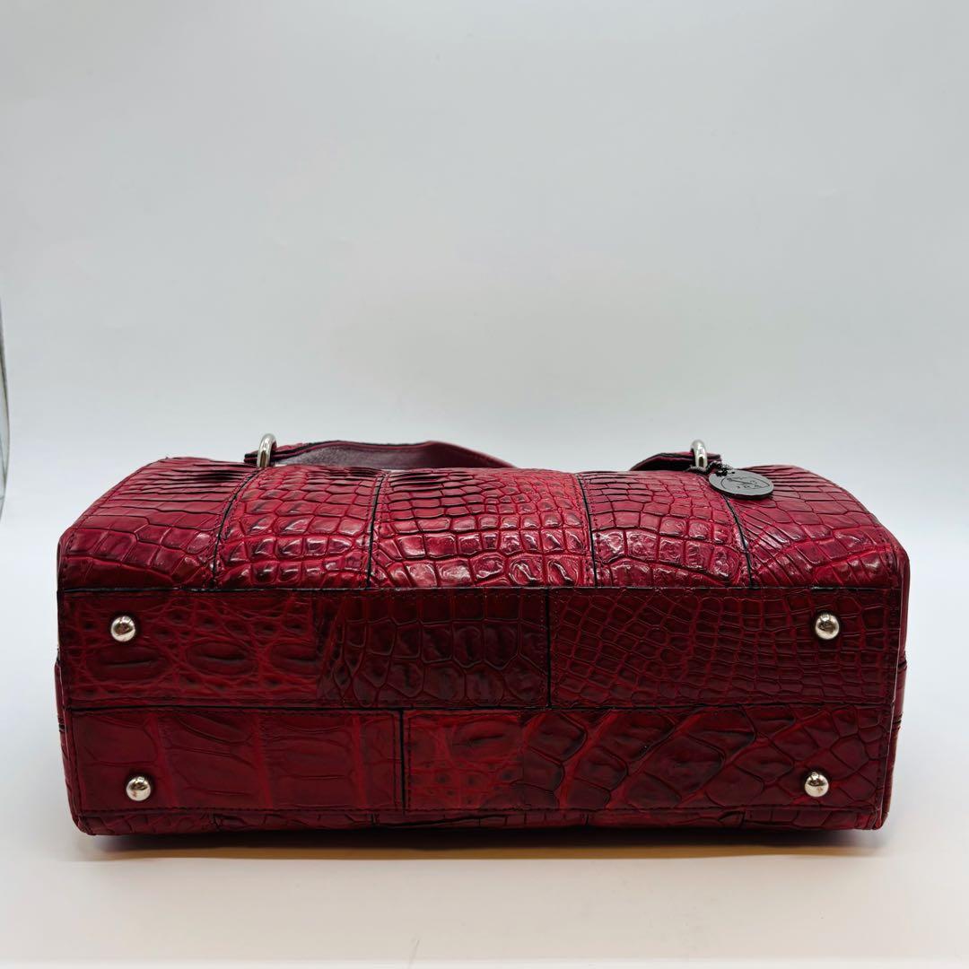 【美品・希少】JRA ハンドバッグ トートバッグ 肩掛け クロコダイル レザー