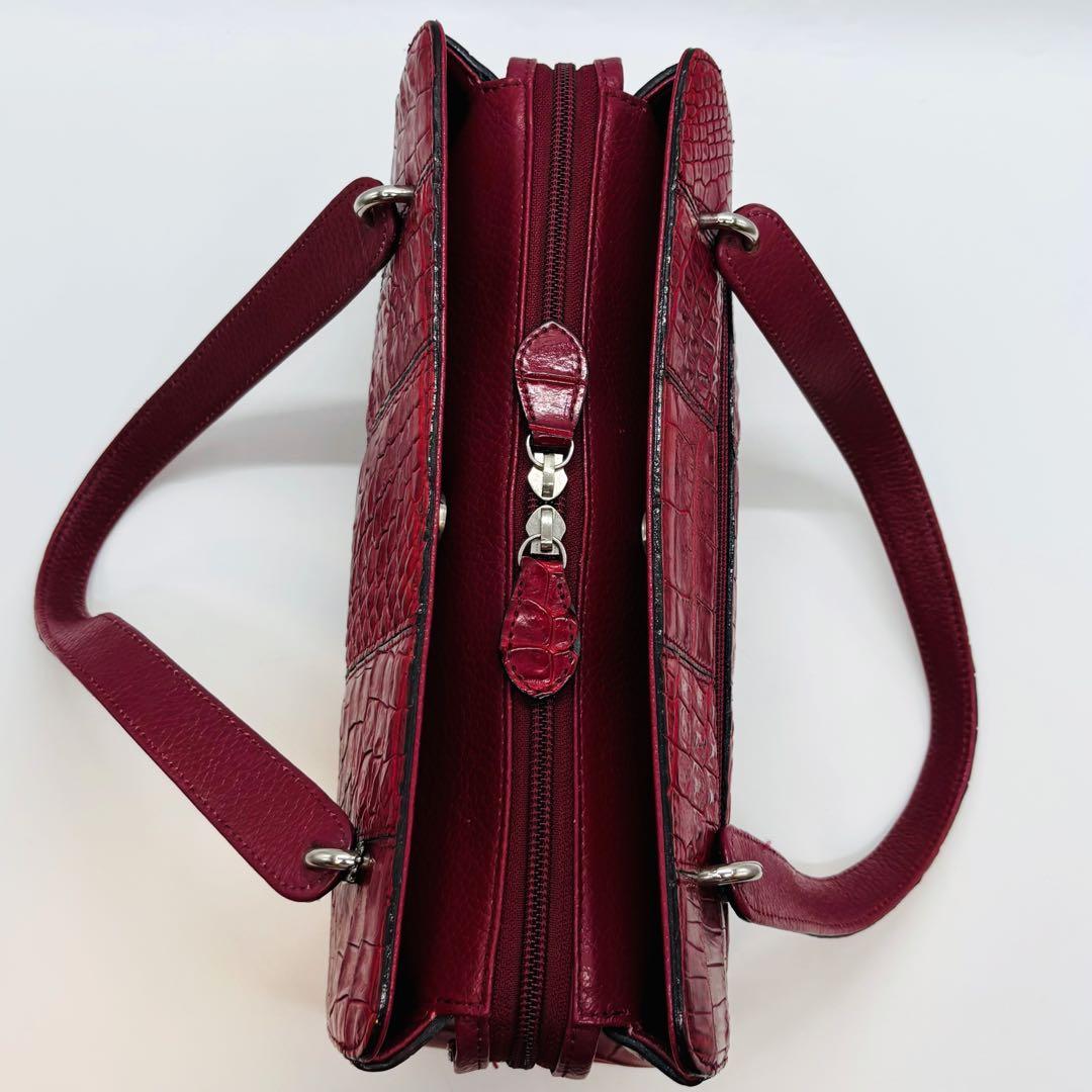 【美品・希少】JRA ハンドバッグ トートバッグ 肩掛け クロコダイル レザー