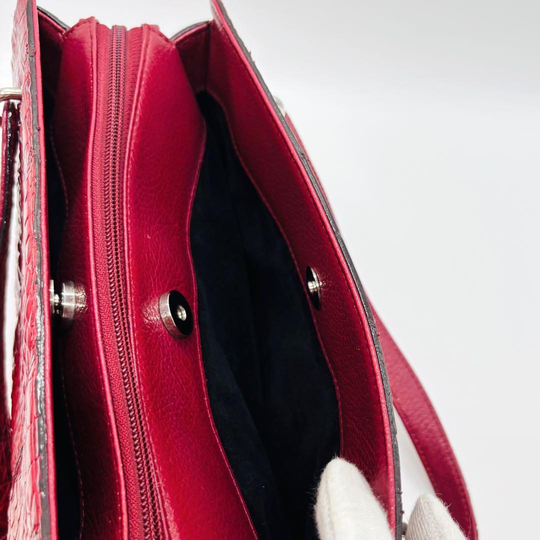 【美品・希少】JRA ハンドバッグ トートバッグ 肩掛け クロコダイル レザー