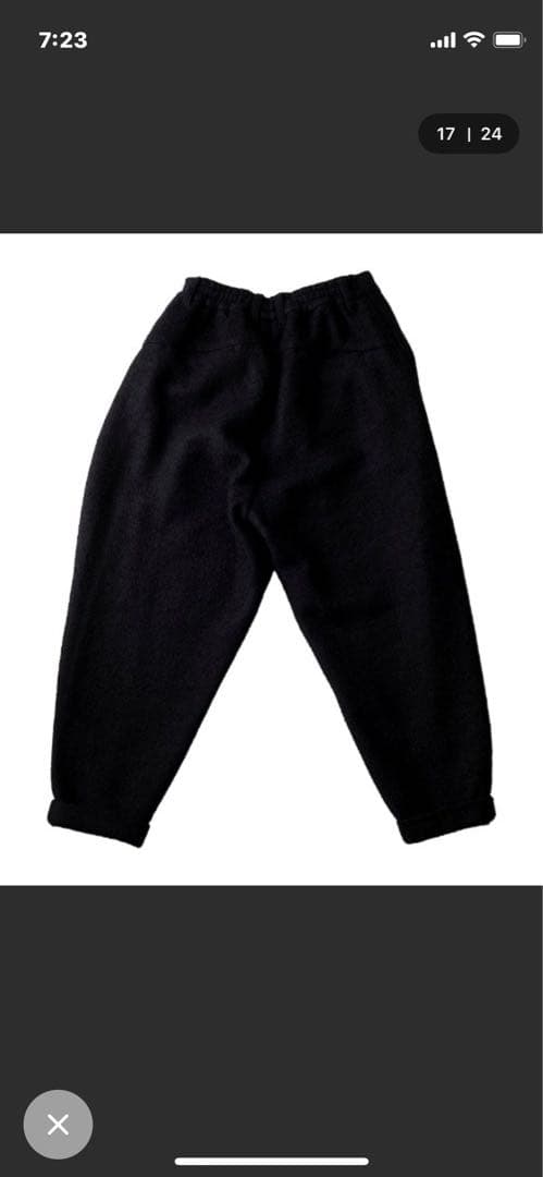 「NO ID. 」Black Wool Baloon Wide Trousers 「NO ID. 」Black Wool Baloon Wide Trousers