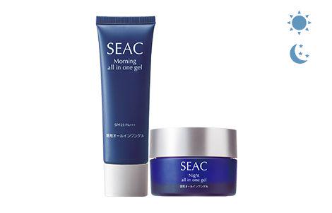 2割引※(送料込)2組 世田谷自然食品SEAC(シーク) 朝夜オールインワンゲル