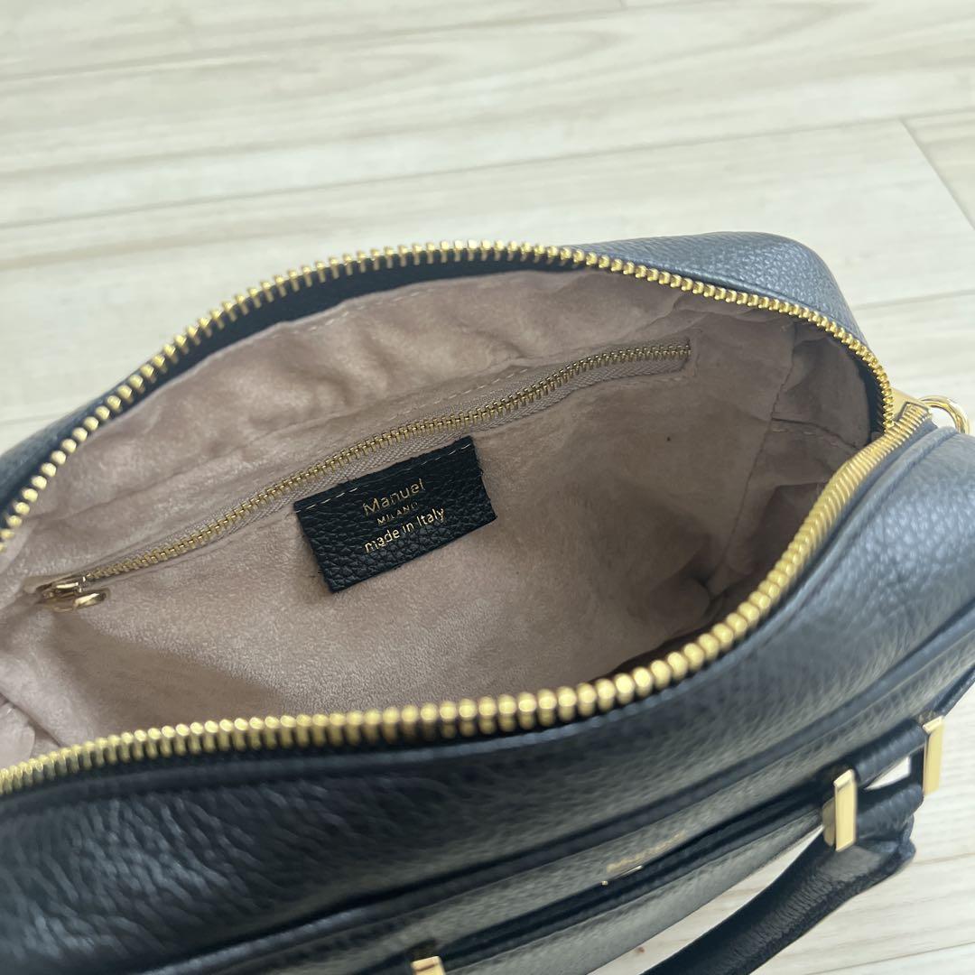 IENA イエナ　マニュエルミラノ　ブラック　ハンドバッグ　レザー　MIDI