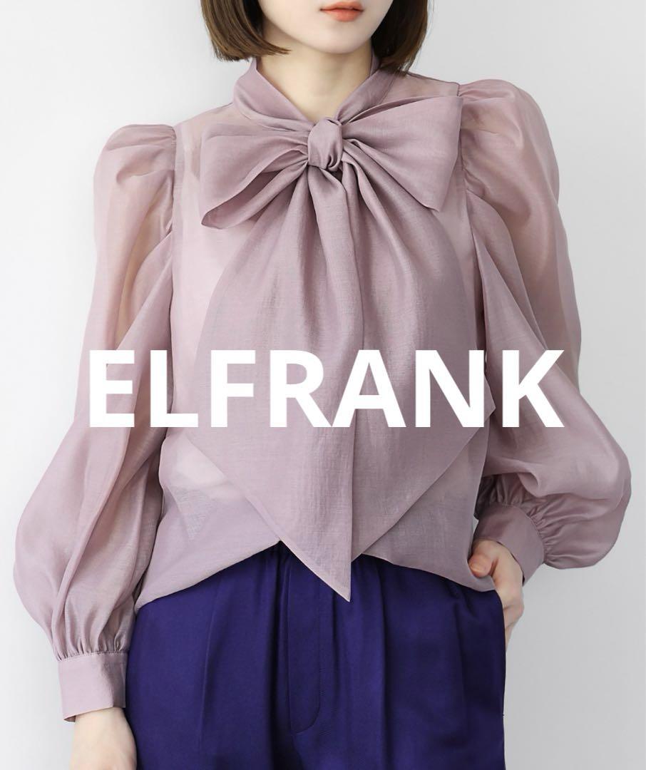 【新品未使用】ELFRANK （エルフランク）ボウタイリボンシアーブラウス