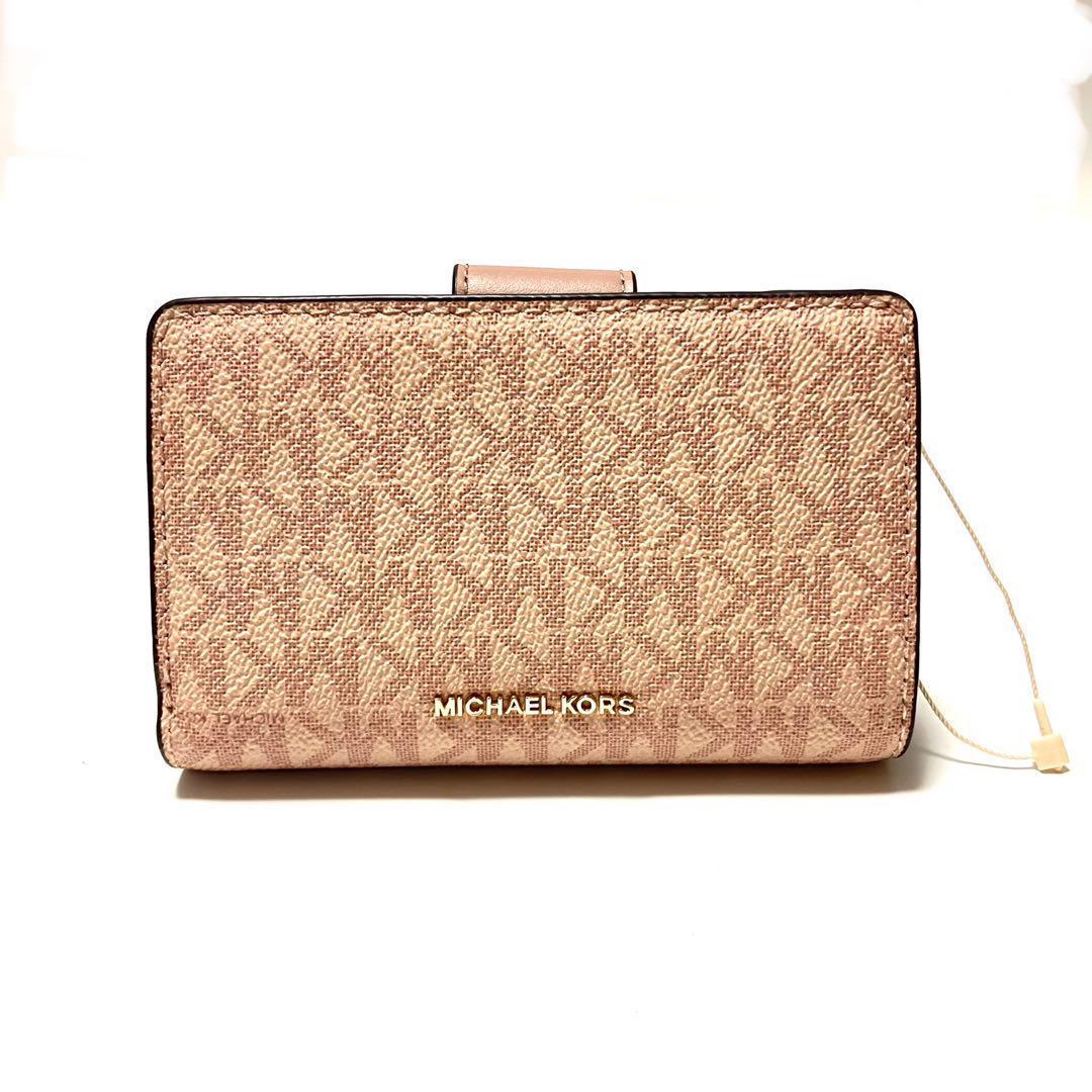 スーパーセール 半額タイムセール ✨新品✨マイケルコース✨財布✨折り財布✨ピンク✨ ✨タブ✨未 小物