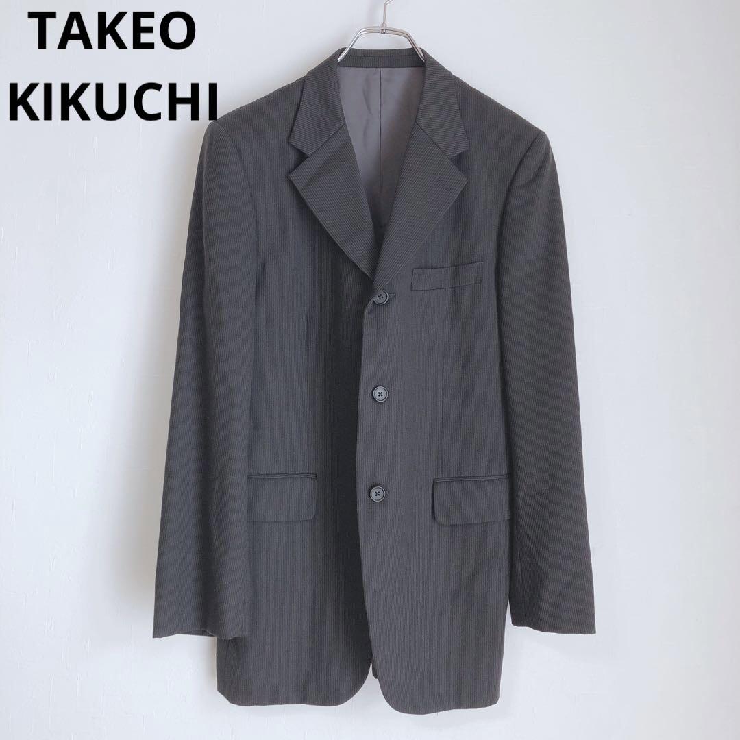 タケオキクチ　メンズスーツ　ジャケット　毛混　日本製　アウター　ブラック　L