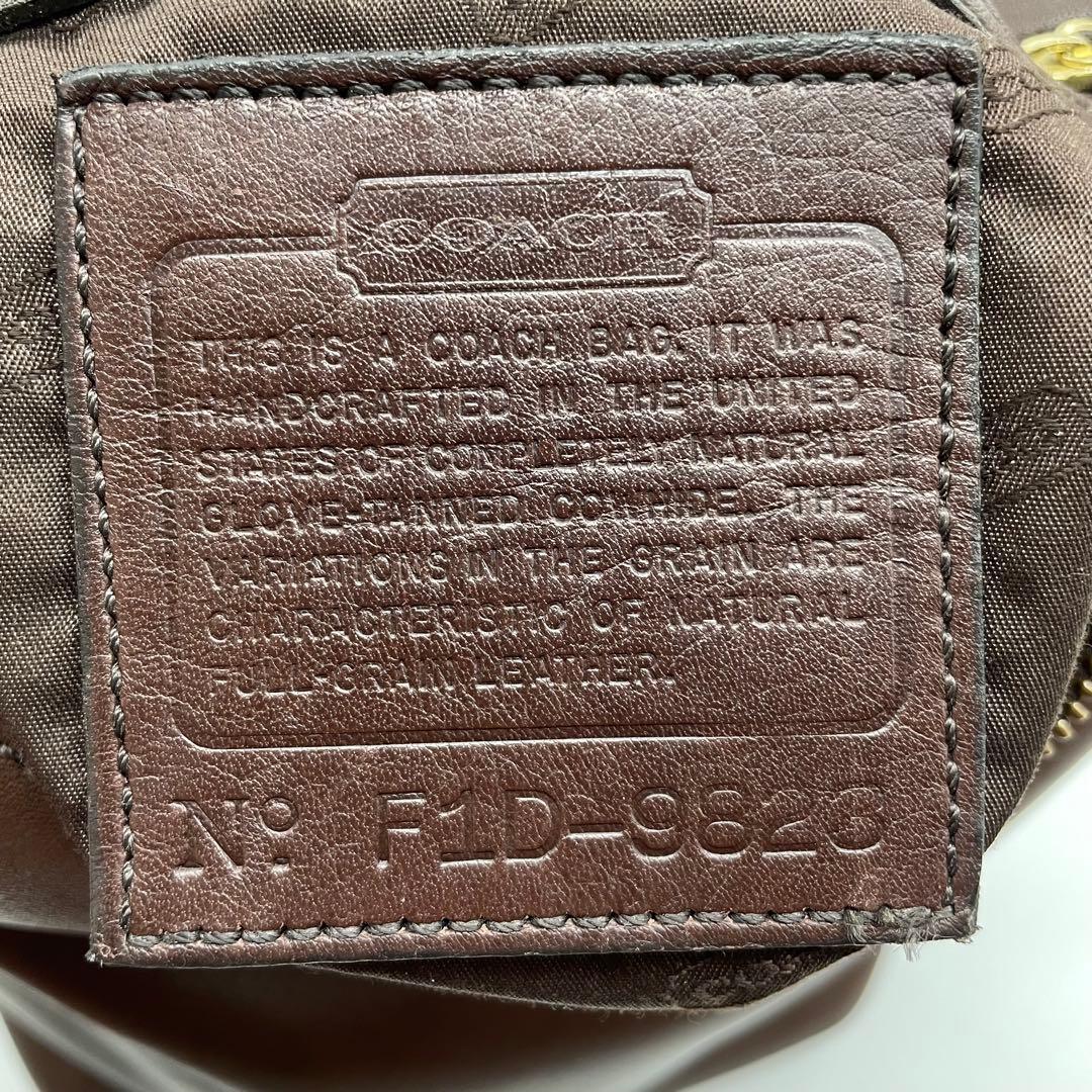 オールドコーチ ショルダーバッグ 9823 USA製 ブラウン 美品 オールドコーチ ショルダーバッグ 9823 USA製 ブラウン 美品