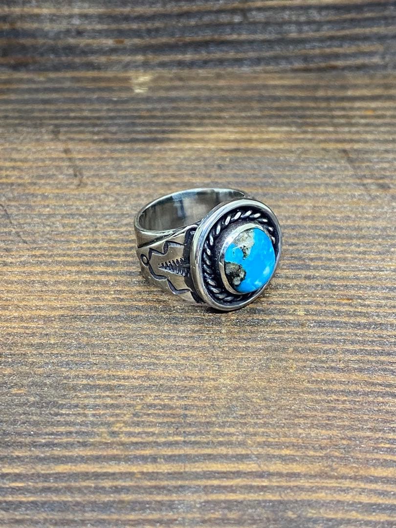 モレンシーターコイズ シルバーリング インディアンジュエリー