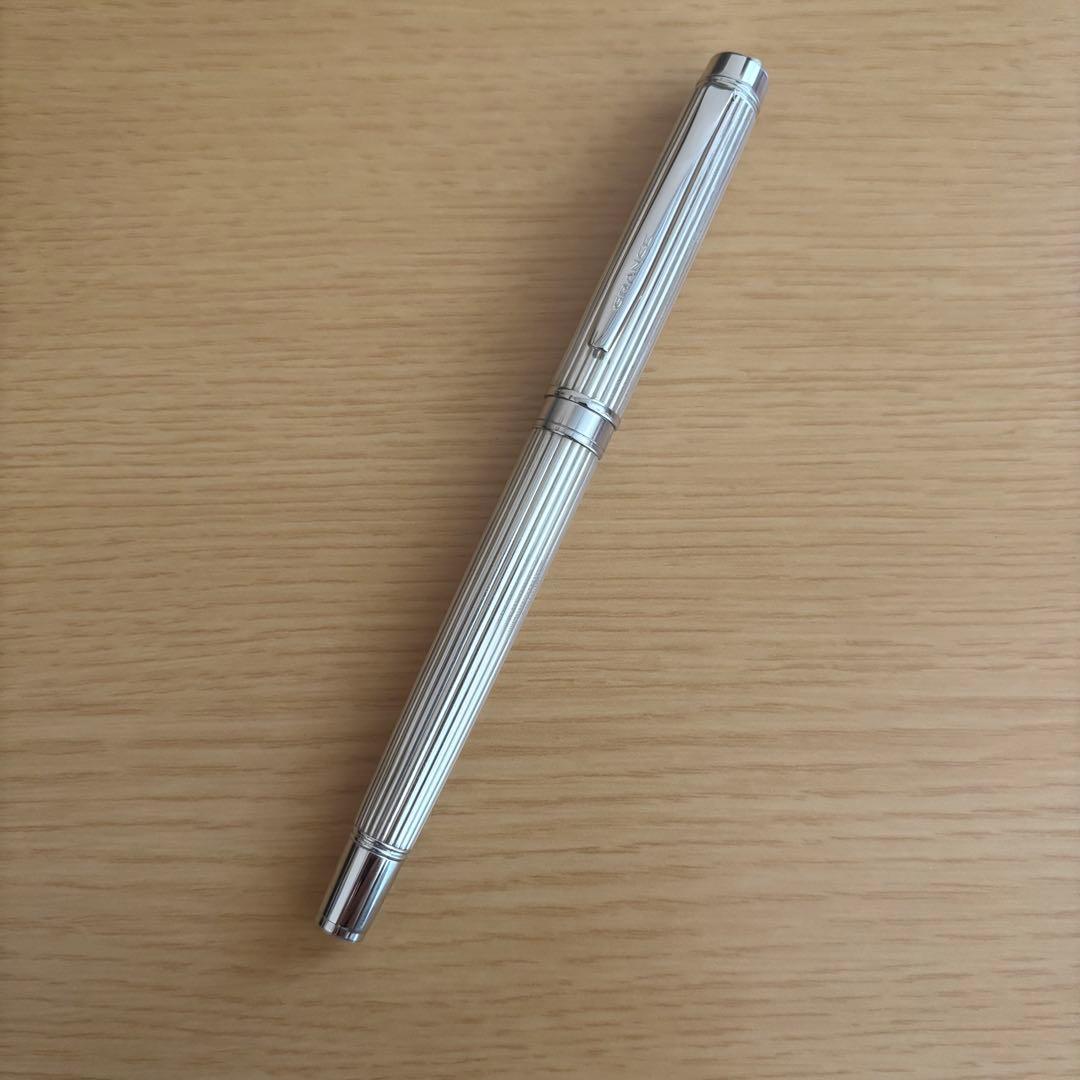 パイロット 万年筆 グランセ NC スターリングシルバー ストライプ M 廃盤PILOT