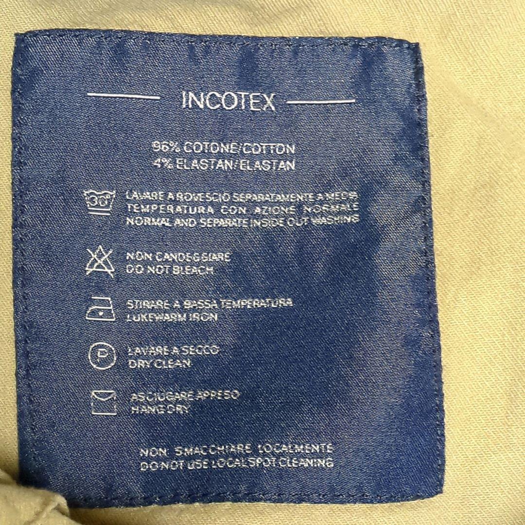 INCOTEX　インコテックス　チノパン　スラックス　ベージュ　Ⅼ　伸縮　通気