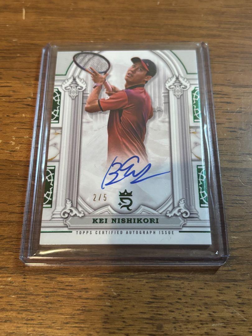 topps royalty tennis 錦織圭 直筆サインカード 5シリアル
