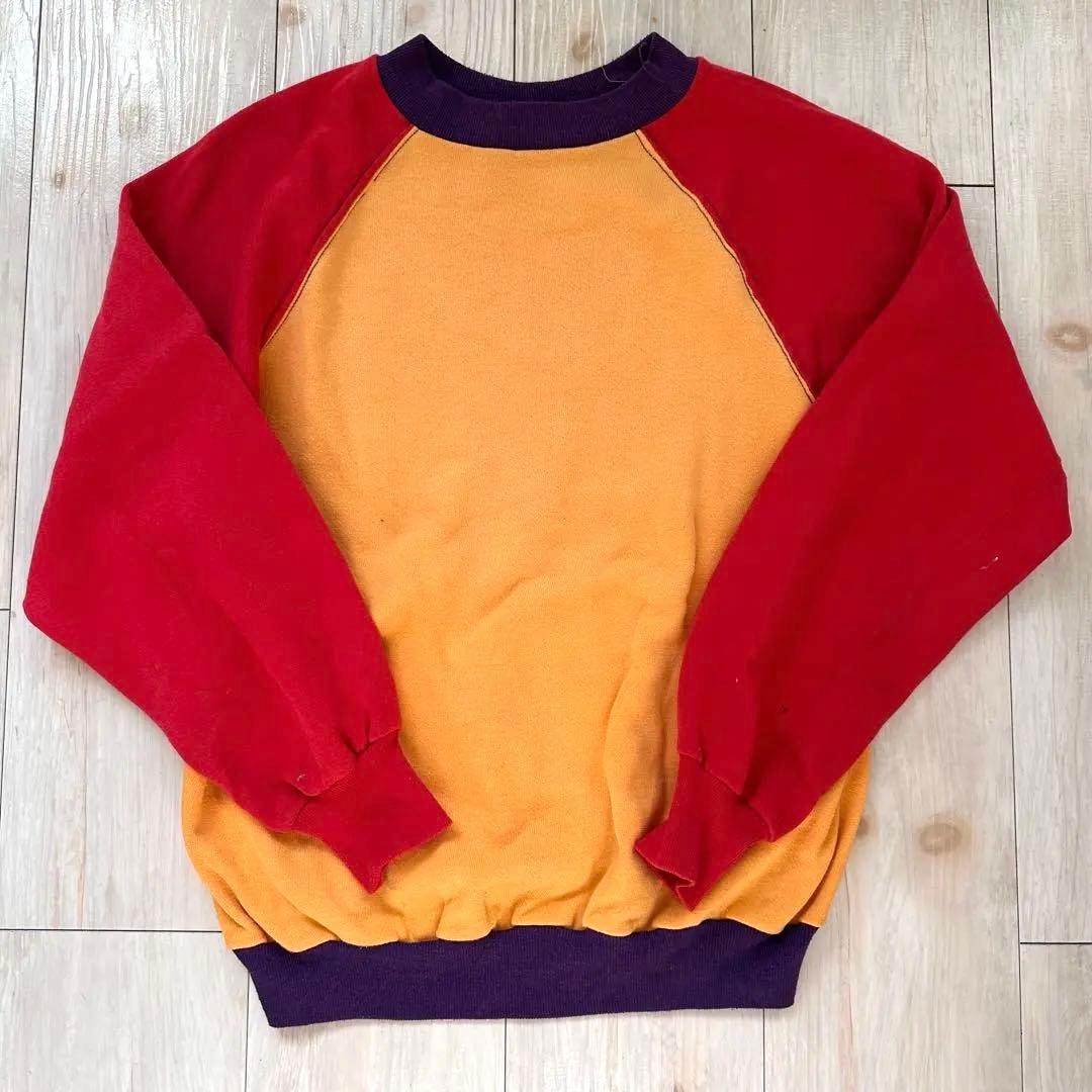 70s raglan sweatM VINTAGE
