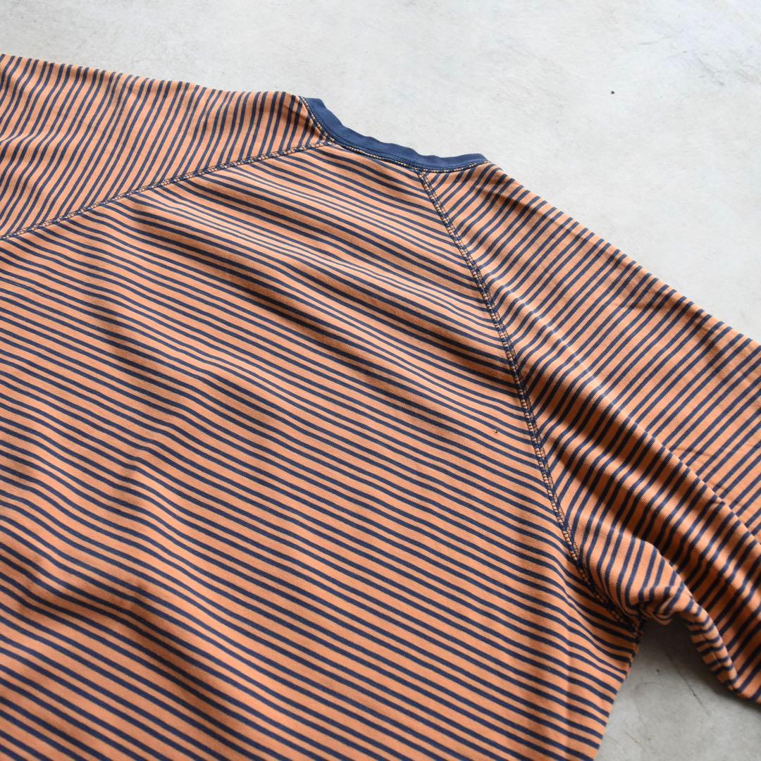 90s Levis リーバイス ボーダーTシャツ オレンジ×ネイビー レア XL