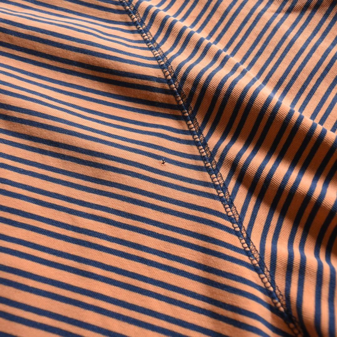 90s Levis リーバイス ボーダーTシャツ オレンジ×ネイビー レア XL