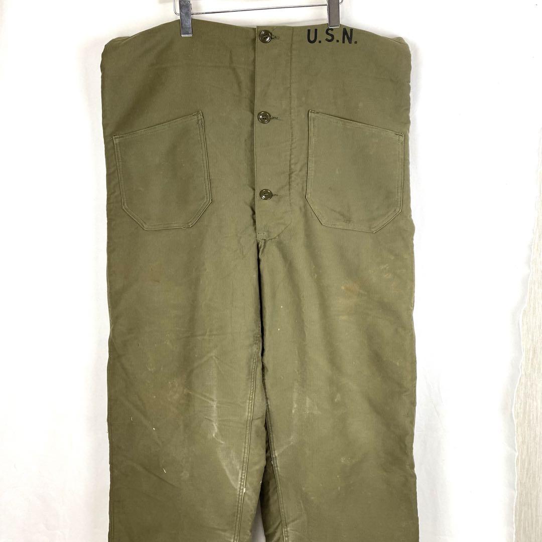 【送料無料（一部地域を除く）】 US 40's NAVY バイカー 米軍 ミリタリー M デッキパンツ N-1 パンツ