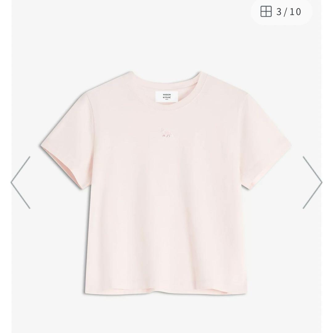 Maison Kitsune クロップドTシャツ ピンク