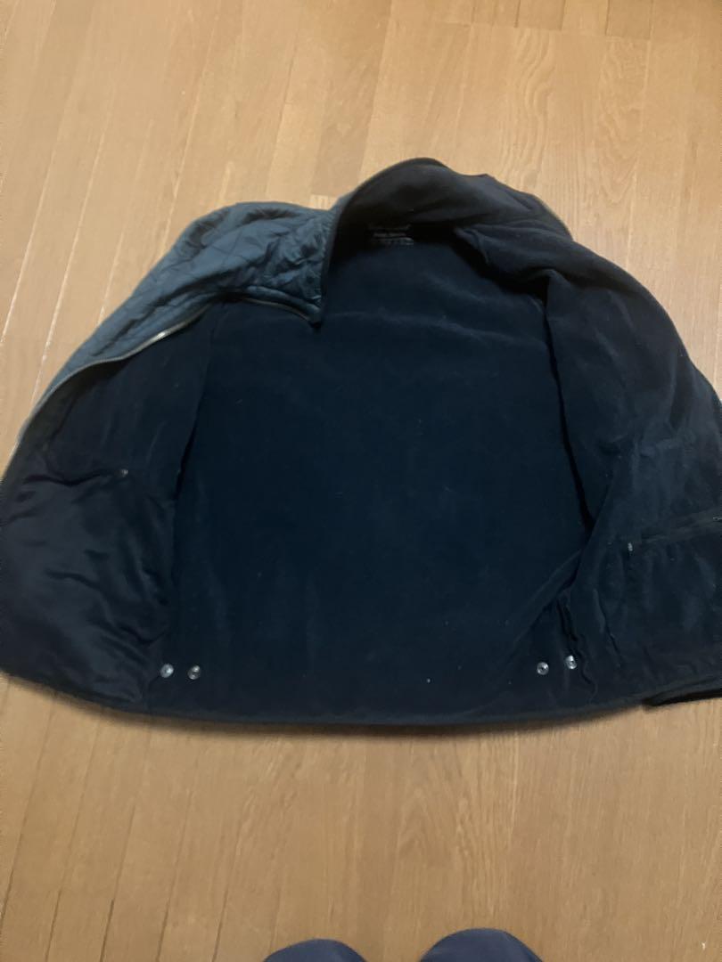 90s Barbour キルティング　裏フリース ダブルジップジャケット
