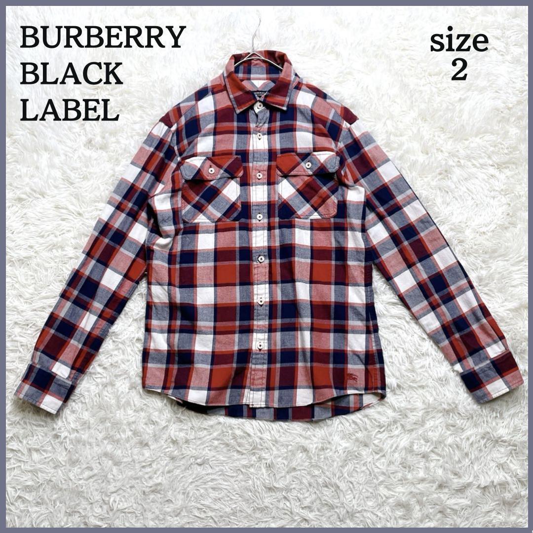 美品✨ バーバリーブラックレーベル ネルシャツ size2 チェック