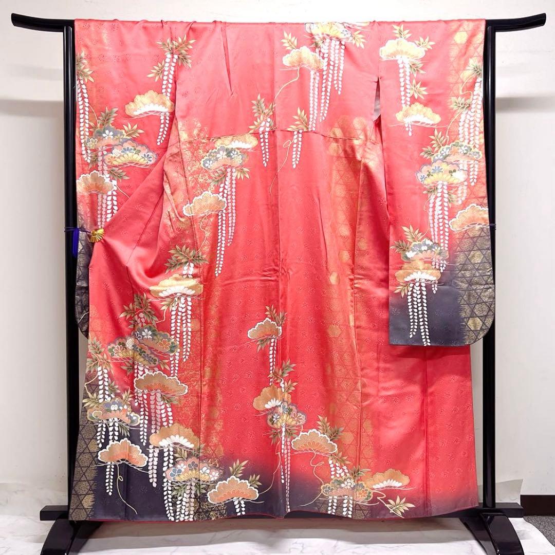 振袖 金彩 松 藤 蔓 菊花 桜 橘 梅花 着物 040k目立った傷や汚れなし