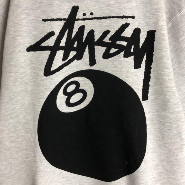 新品送料無料 最高デザイン 希少 奇抜 パーカー 極美品 Zo3Gq-m20103434699 STUSSY 8ボール 両面ロゴ 通販再入荷