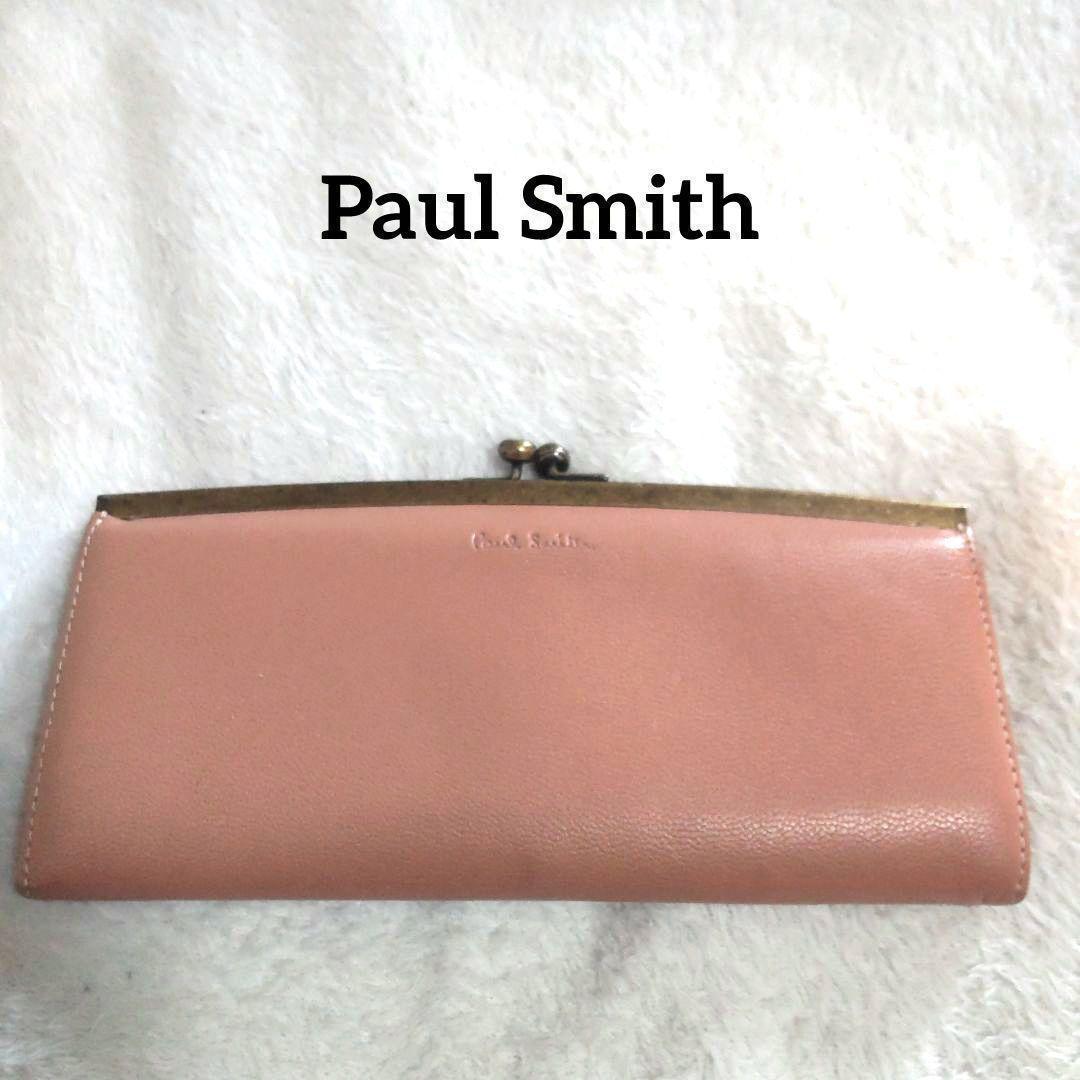 ポール スミス ピンク 長財布 ゴールド ロゴ Paul Smith ポールスミス 長財布 財布 レディース ブランド