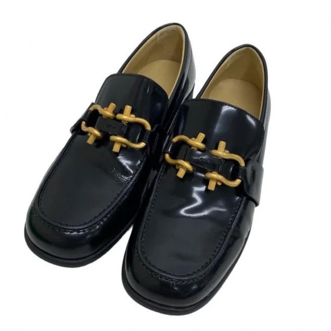 美品 BOTTEGA VENETA レザーローファー