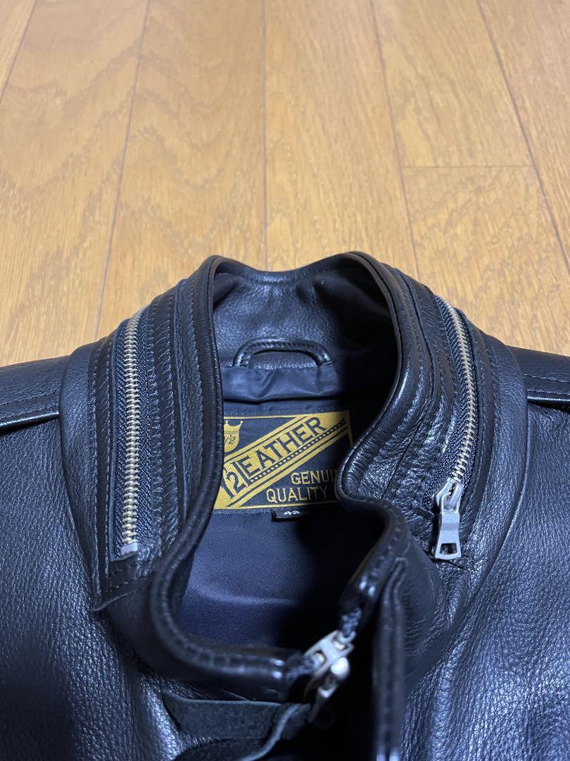Y'2 LEATHER ワイツーレザー　ライダース　42サイズ　黒　牛革
