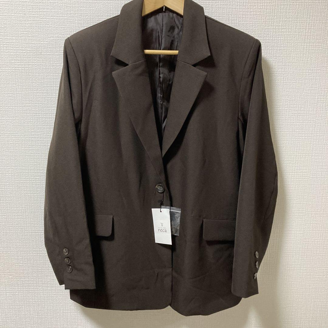 【未使用】reca オーバーサイズツイルジャケット（R24209-zn）ブラウン