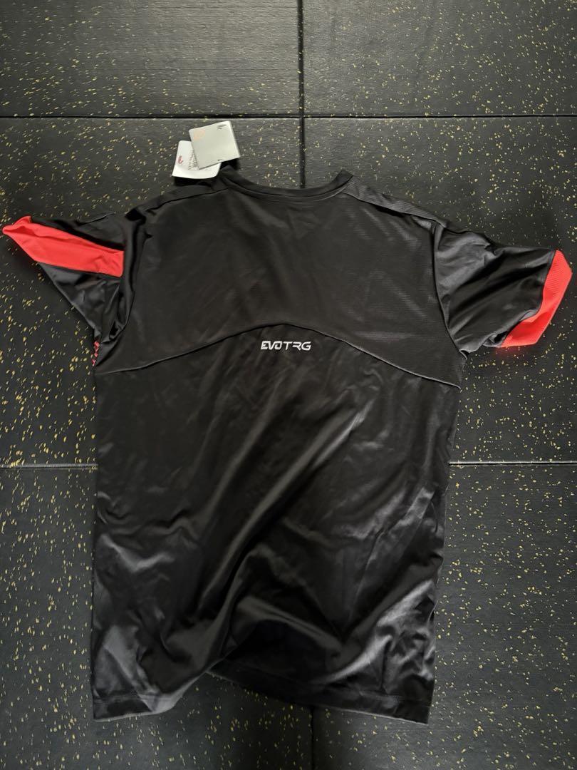 Puma メッシュスポーツシャツ Lサイズ 黒/赤