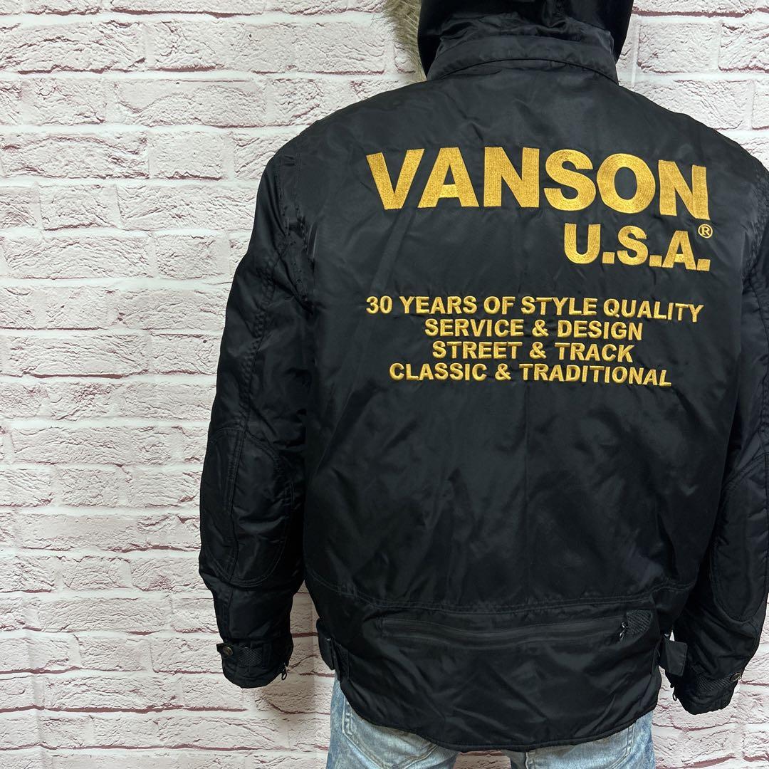 【☆カッコよさの頂点☆】極美品 VANSON 中綿 フライトジャケット XL 黒