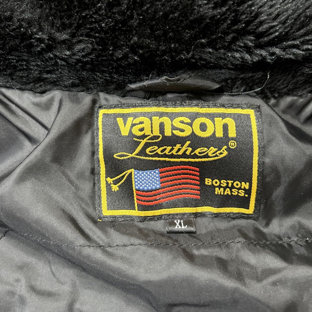 【☆カッコよさの頂点☆】極美品 VANSON 中綿 フライトジャケット XL 黒