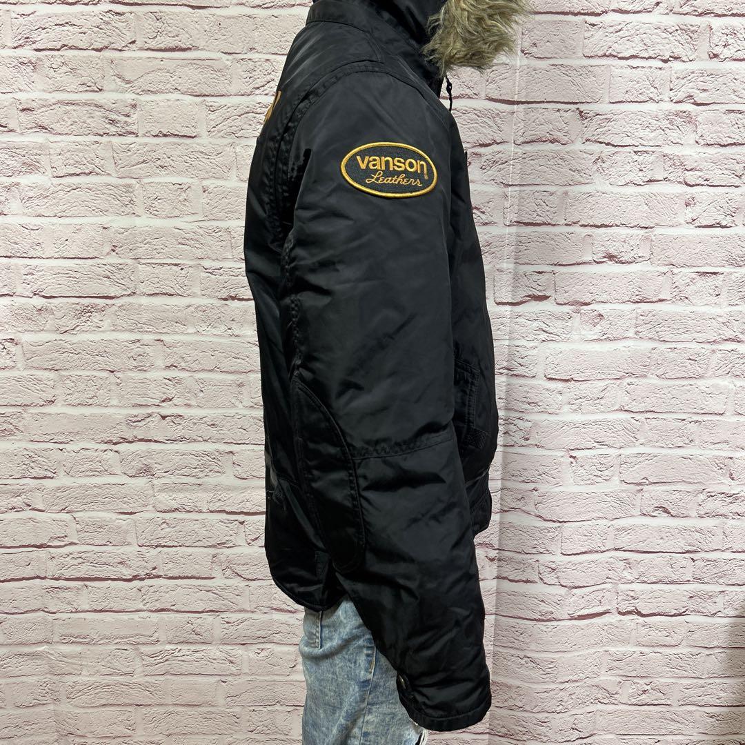 【☆カッコよさの頂点☆】極美品 VANSON 中綿 フライトジャケット XL 黒