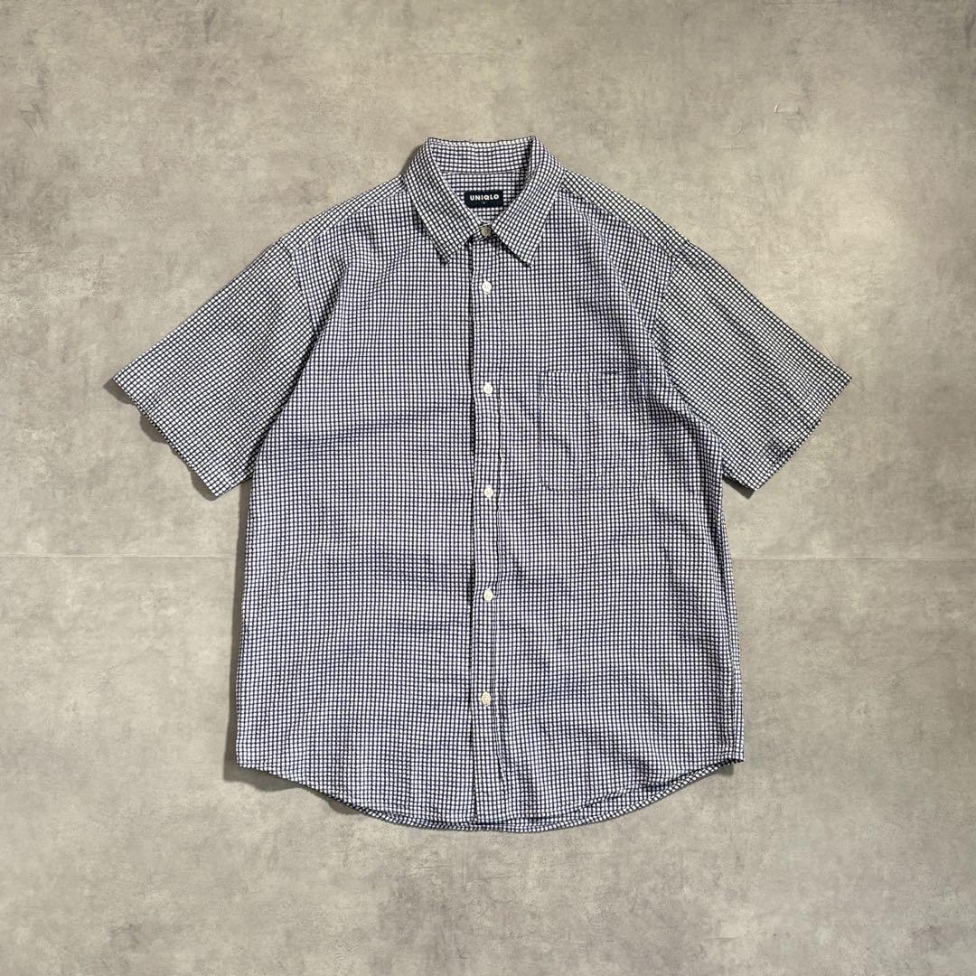 古着 90s〜 オールド ユニクロ シアサッカー チェックシャツ cityboy
