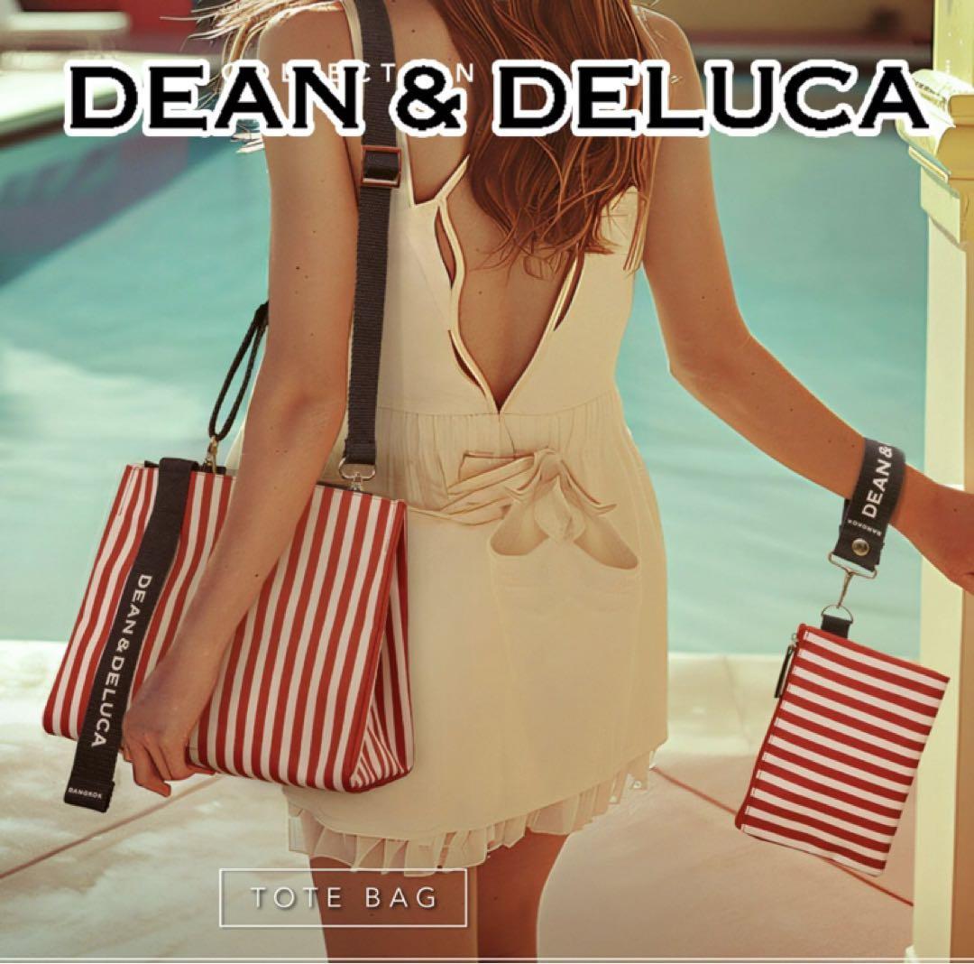 DEAN & DELUCA ★バンコク限定★MIDTOWN トートバッグ & ポーチ タイ限定 DEAN&DELUCA バンコク ミッドタウンストライプ トート