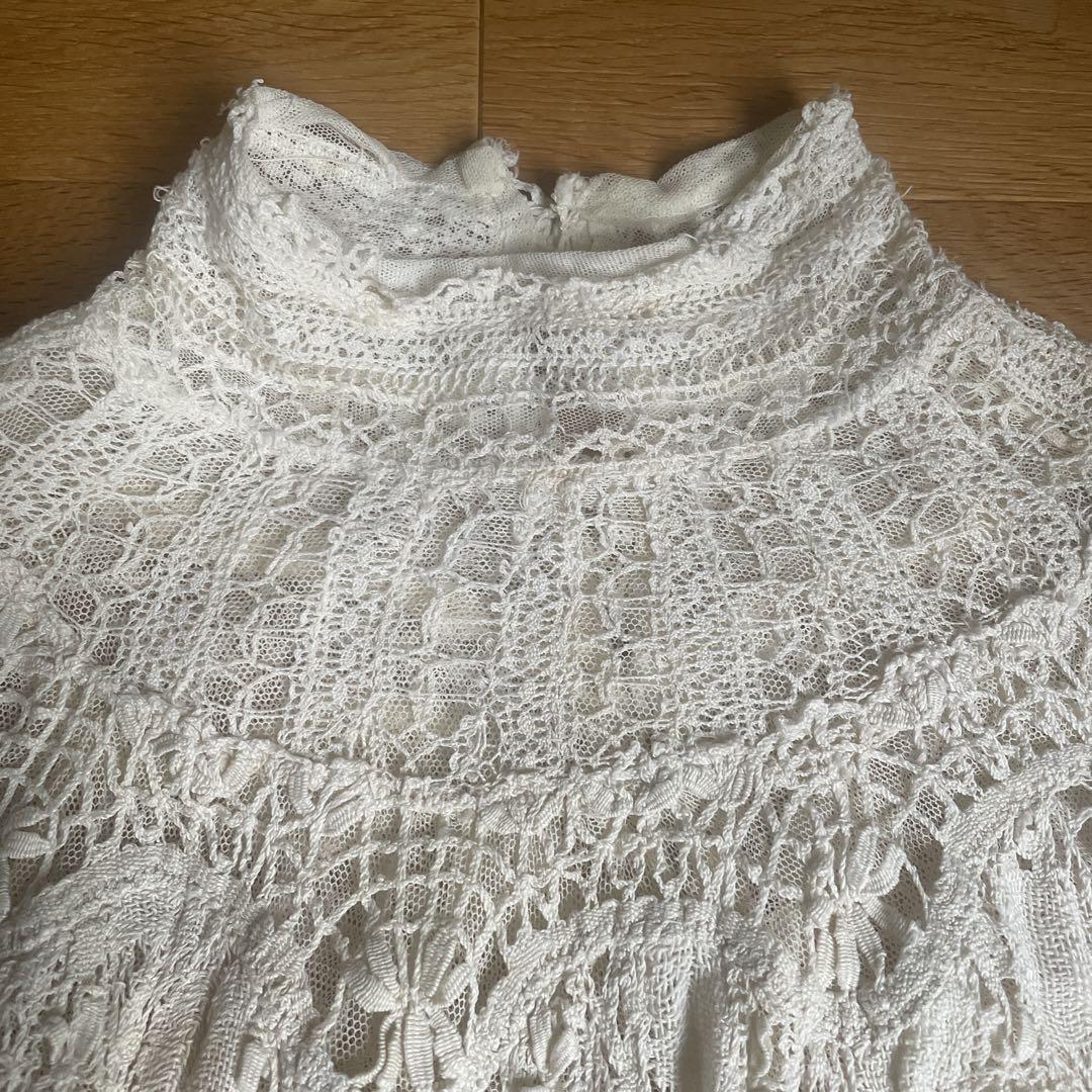 アンティークantique レースブラウス サイズS程度