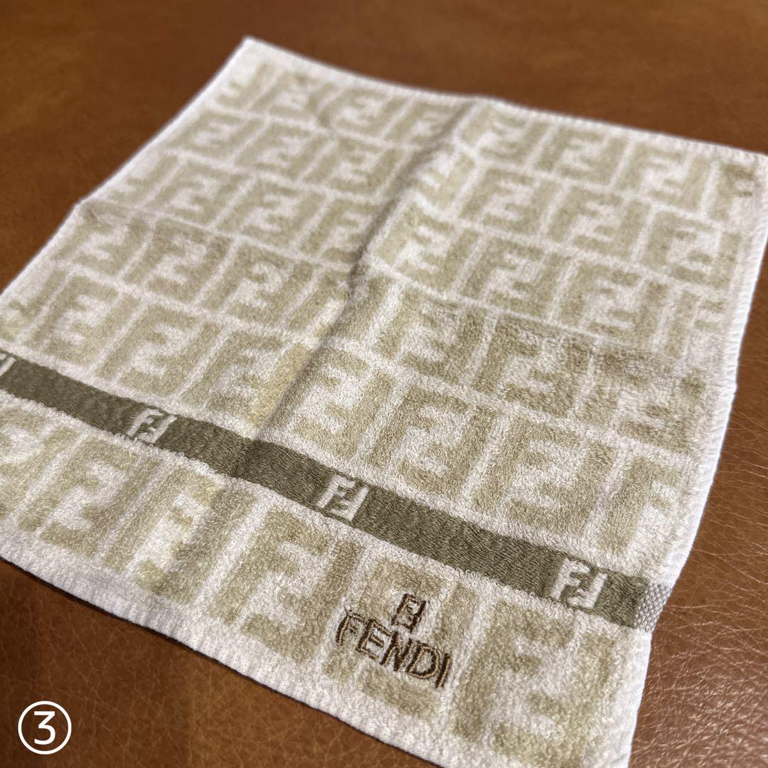 アウトレット福袋 訳あり【FENDI/フェンディ】タオルハンカチ ※ばら売り 5枚セット タオル