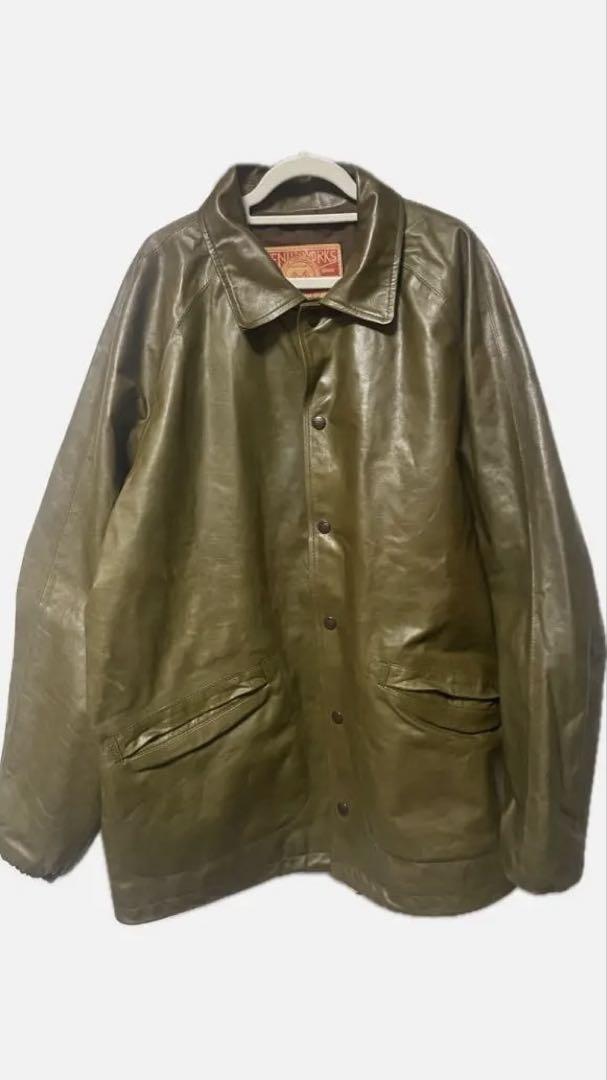 【希少】天神ワークス レザーコーチジャケット 型番SJ01 size42