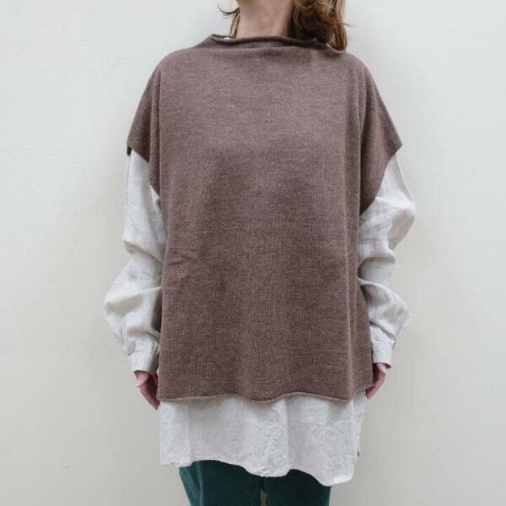 Gauze# ガーゼ ボトルネックニットベスト