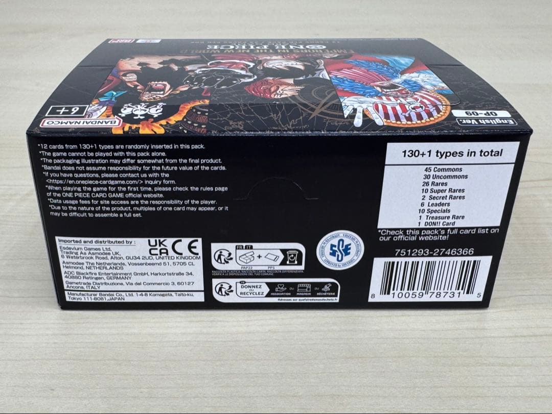 値下げ‼️バンダイ ONE PIECE 新たなる皇帝【OP-09】英語版 値下げ‼️バンダイ ONE PIECE 新たなる皇帝【OP-09】英語版